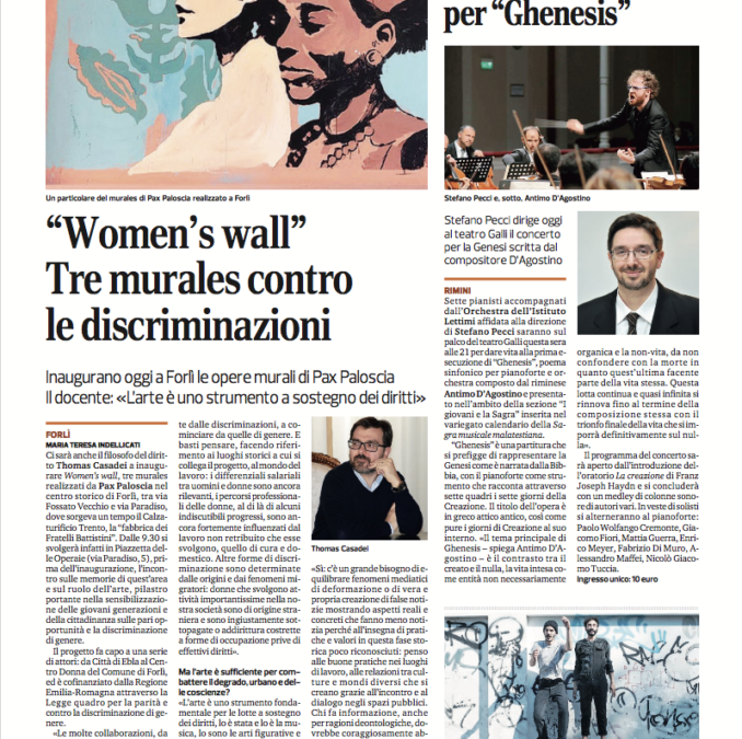 “Women’s wall” Tre murales contro le discriminazioni