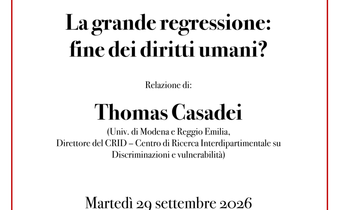La grande regressione: fine dei diritti umani?