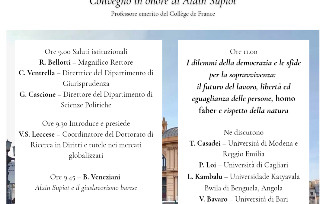Lavoro, democrazia, libertà, eguaglianza
