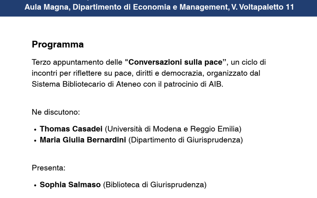 Lessico per la pace
